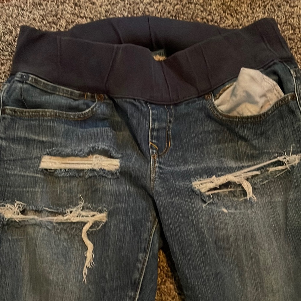 Always skinny maternity ripped jeans